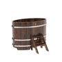 BentWood овальная из лиственницы (0,69х1,31 м.), h=1 м. Мореная Премиум для купания фото - 1 BentWood овальная из лиственницы (0,69х1,31 м.), h=1 м. Мореная Премиум купель фото фото - 1